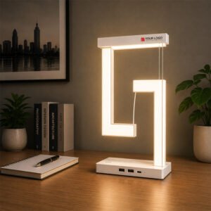 Tangent Magnetic Floating LED Lamp with Wireless Charging