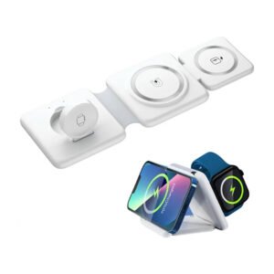 Standee Foldable Slim 3-in-1 White Magnetic Wireless Charger